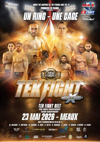 Affiche officielle TEK FIGHT 10 à Meaux le 23 mai 2026