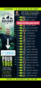 Programme des mois de juillet et août 2026 du RASCAMP Vendôme 2026