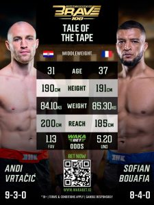 Comparatif Sofian Bouafia et Andi Vrtačić avant leur combat au BRAVE CF 108