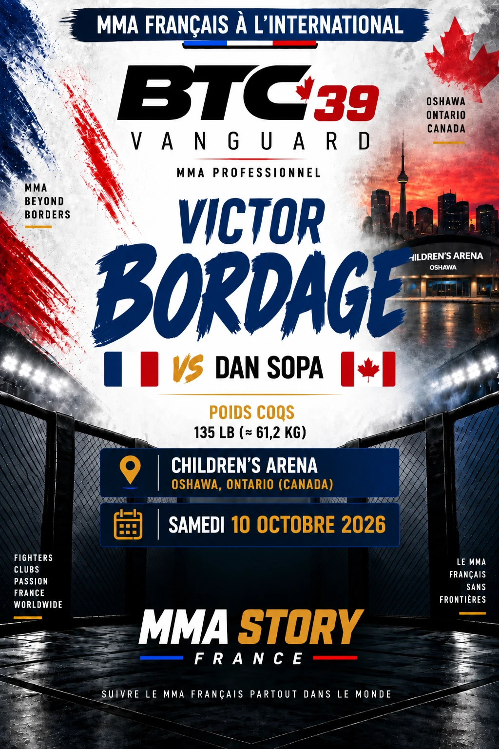 Victor Bordage vs Dan Sopa au BTC 39 le 10 octobre 2026